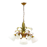 Lustre floral Hollywood Regency, années 1970