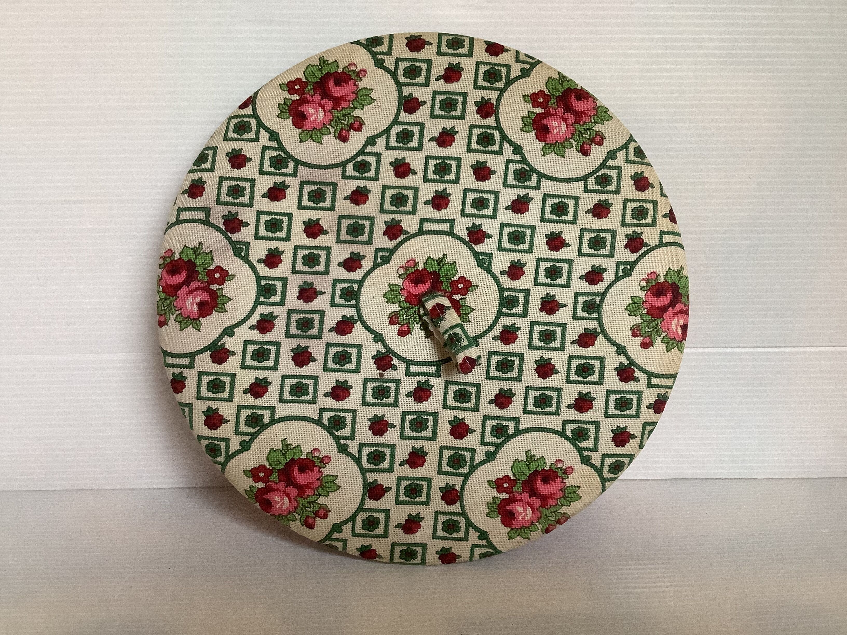 Old rattan wicker sewing box