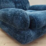 Blue armchair, Italian design, 1970s, production: Italy