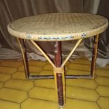 Antique rattan coffee table