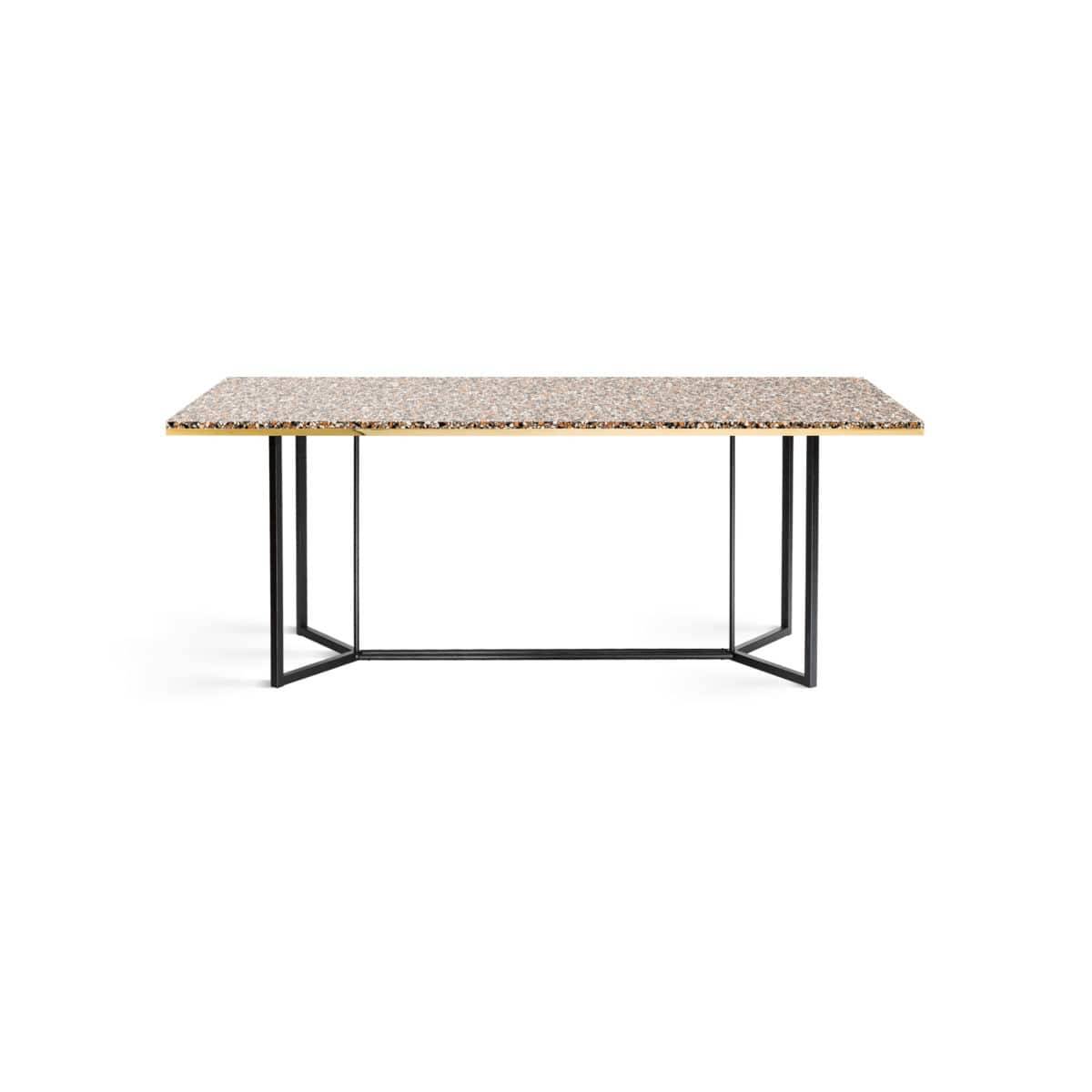 RED EDITION table, Horizon model in terrazzo