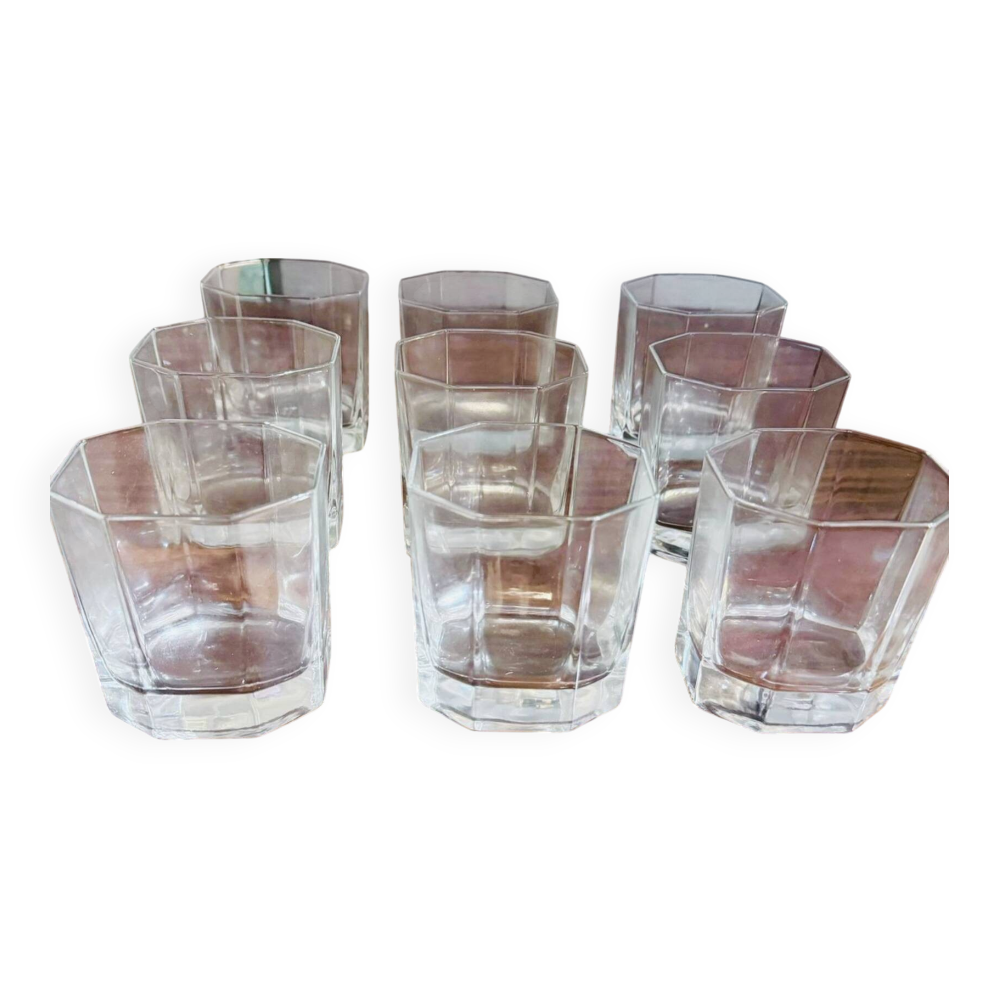 Set di 9  bicchieri Art Déco