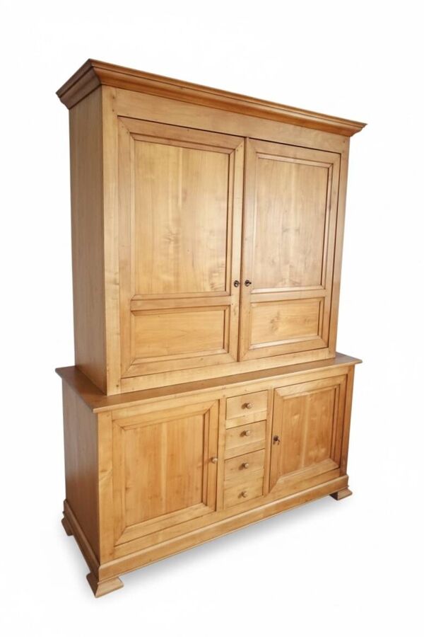 Buffet vaisselier en merisier blond