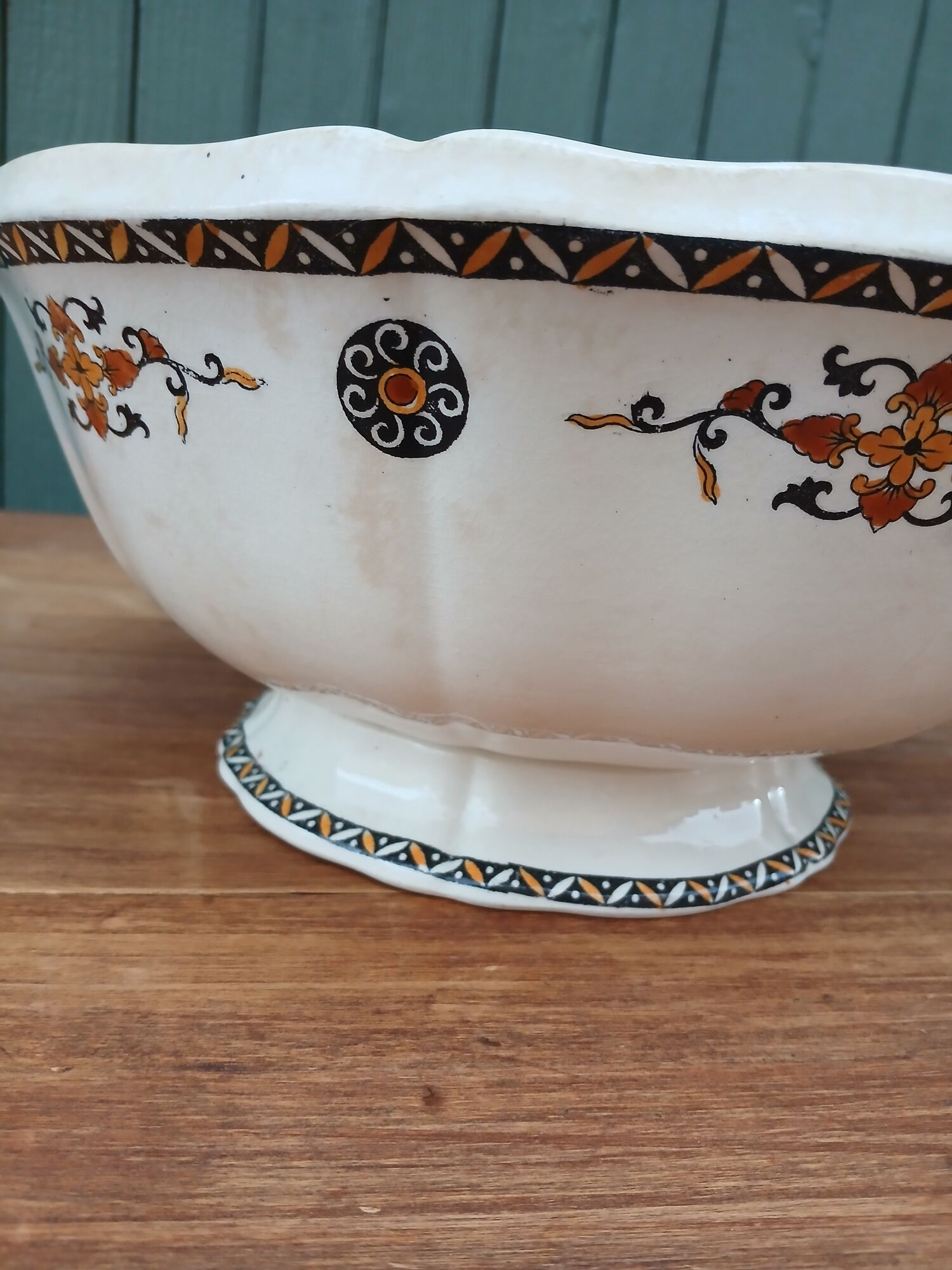 Antique Gien salad bowl