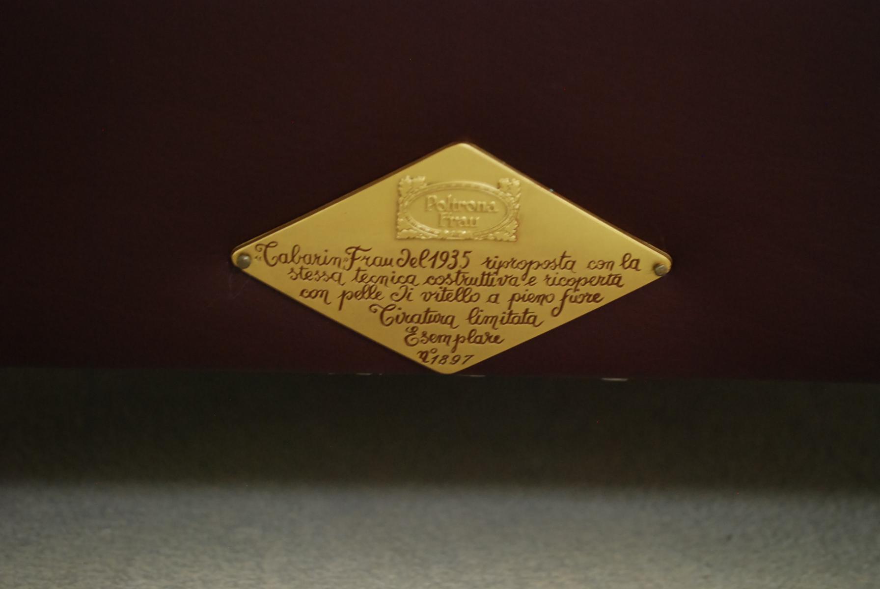 Tabarin Chair leather from Poltrona Frau, Italy, 1989