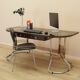Mahogany desk, Italian design, 1980s, made in Italy