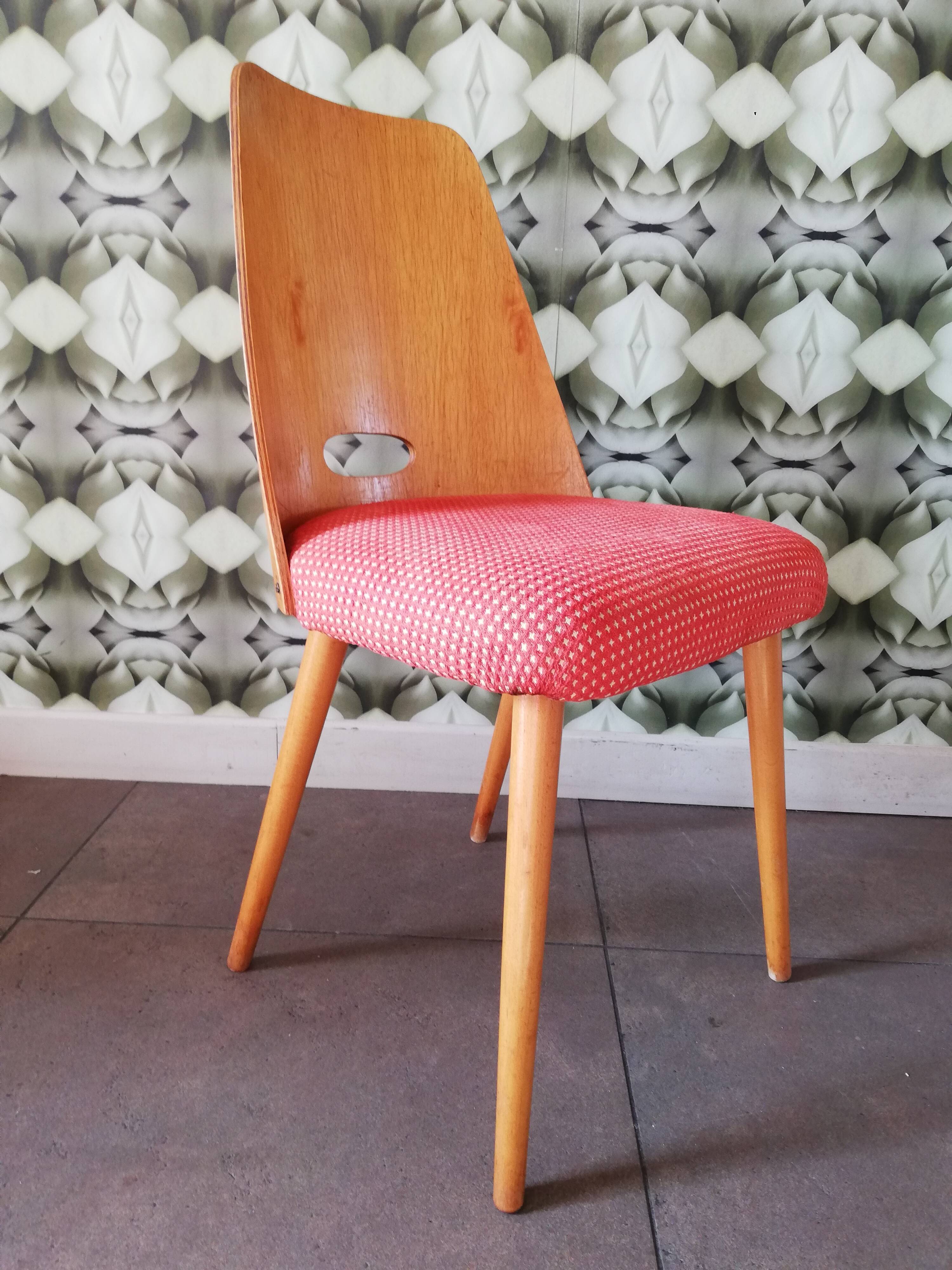 2 Vintage chairs Antonin Suman, Art Deco, Czechoslovakia 1960