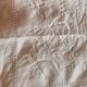 Large antique linen sheet monogrammed AH