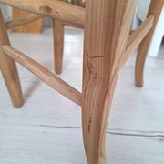 Country chair in blue toile de Jouy