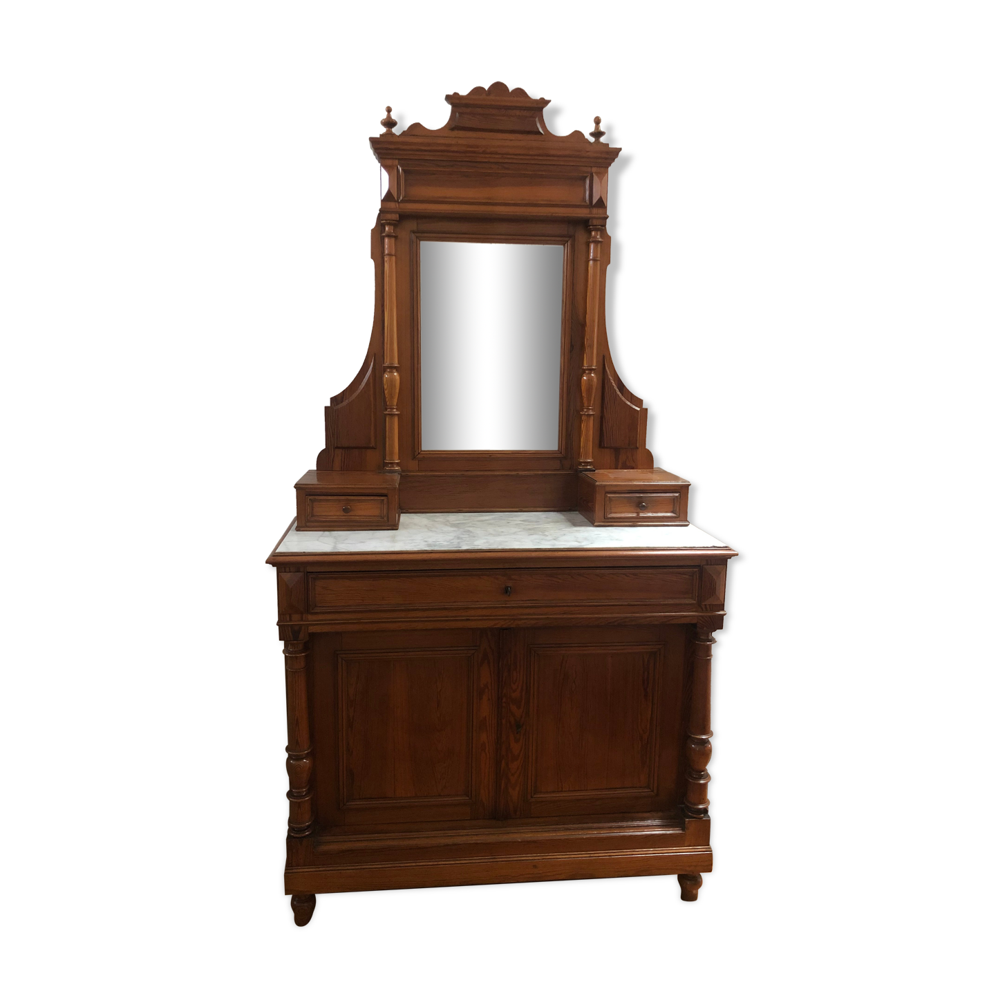 Wooden and marble dressing table