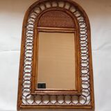 Vintage bamboo mirror 35x55cm