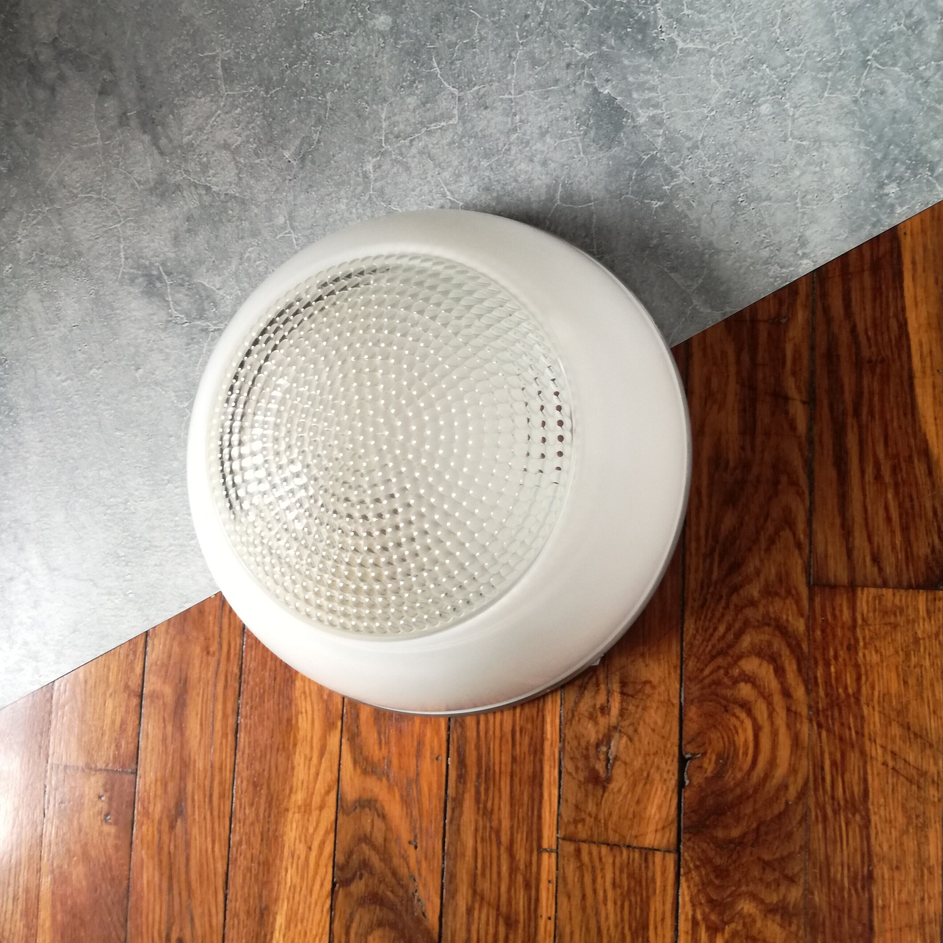 Large holophane ceiling or wall light in compressed glass