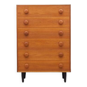 Teak chest of drawers, Danish design, 1960s, production: Denmark