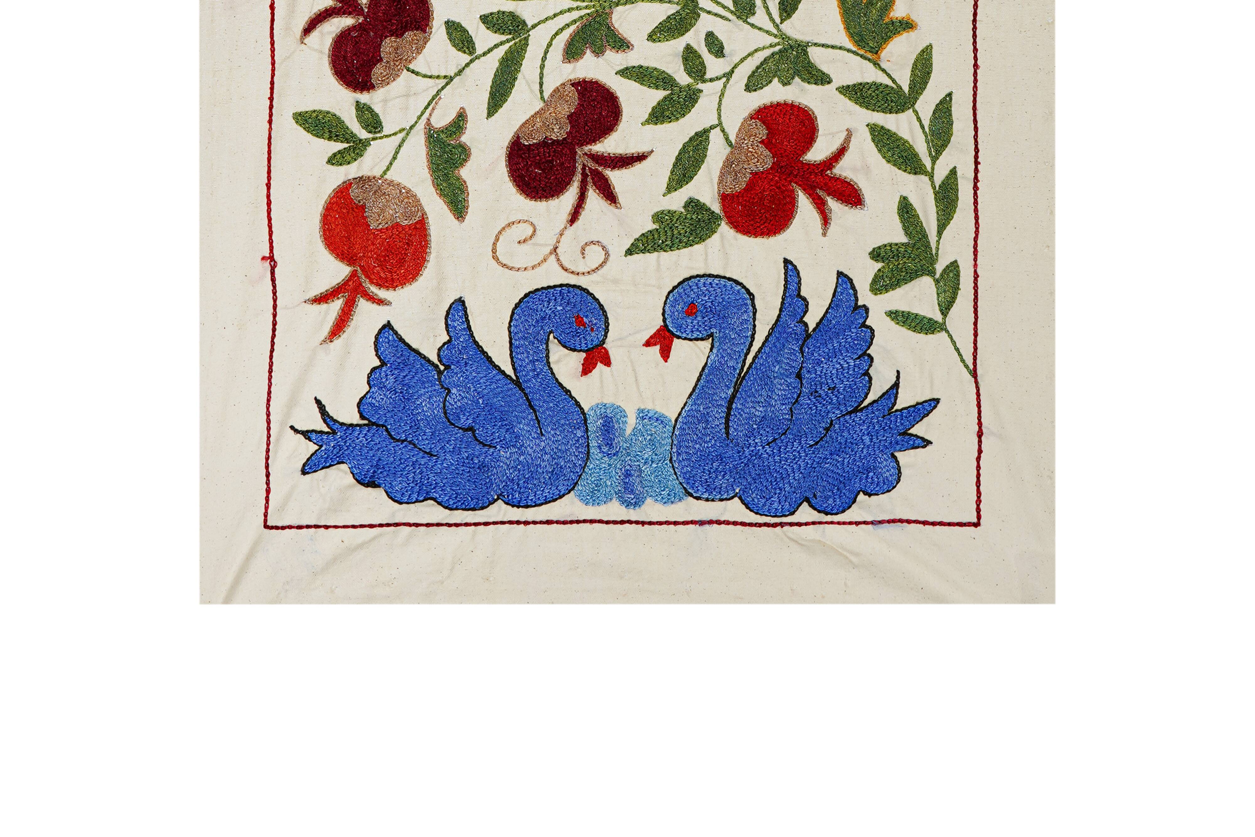 Vintage Turkish rug hand-knotted 50x95cm