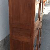 Antique teak cabinet with two drawers and four doors