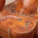 Robust armchair made of recycled wood