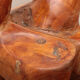 Robust armchair made of recycled wood