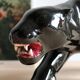 Art Deco ceramic black panther, 60cm sculpture