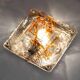 1970s Pair of “Diamante” Murano Glass Wall Sconces by Mazzega