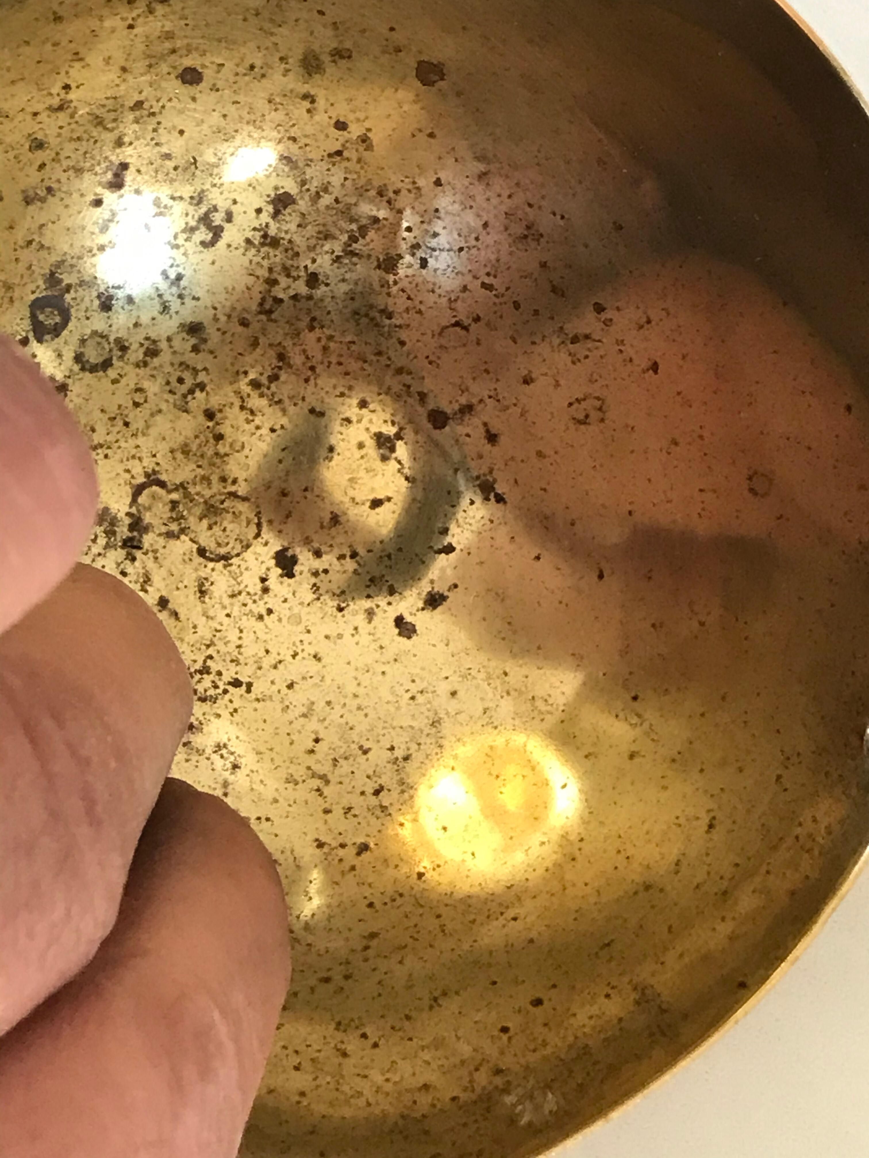 1950 metal and brass ashtray