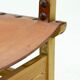 Brutalist Armchair in Pine and Cognac Leather 1960s