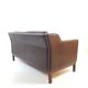 Vintage brown Danish leather sofa Mogens Hansen