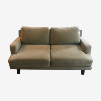 2/3-seater lime velvet sofa, E. Galli for A.M.P.M.