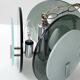 Pendant lamp vintga space age glass & chrome