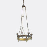 Brass gothic chandelier