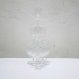 Series of 10 vintage crystal water glasses