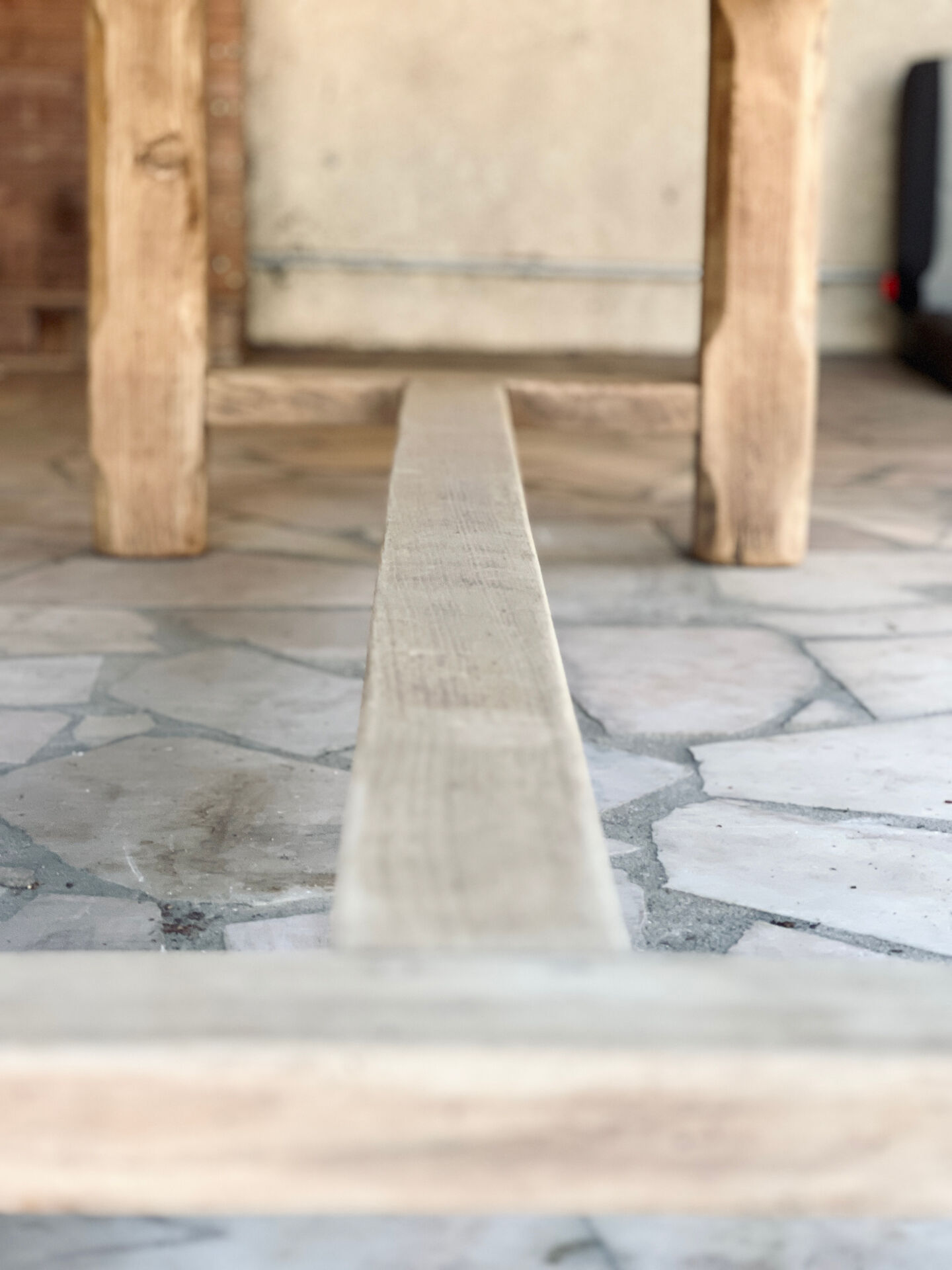 Large farmhouse table - solid oak - drawer