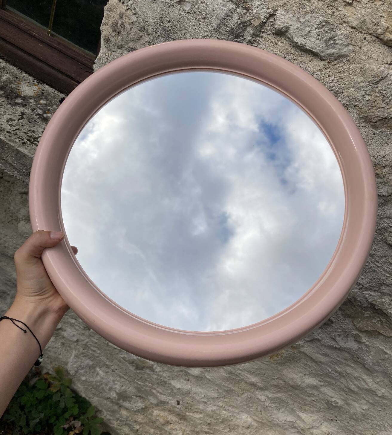 Vintage pink mirror