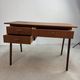 Flat desk in teak with three drawers, Scandinavian work from the 1950s-70s.