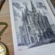 The Sainte-Chapelle, Paris, vintage engraving 1906. Authentic.