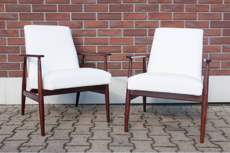 Lisek 300-190 armchairs, designed by H. Lis, Poland, 1960s. After renovation.
