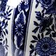 Large covered vase Boch Holland Royal Sphinx in Delft blue earthenware.
