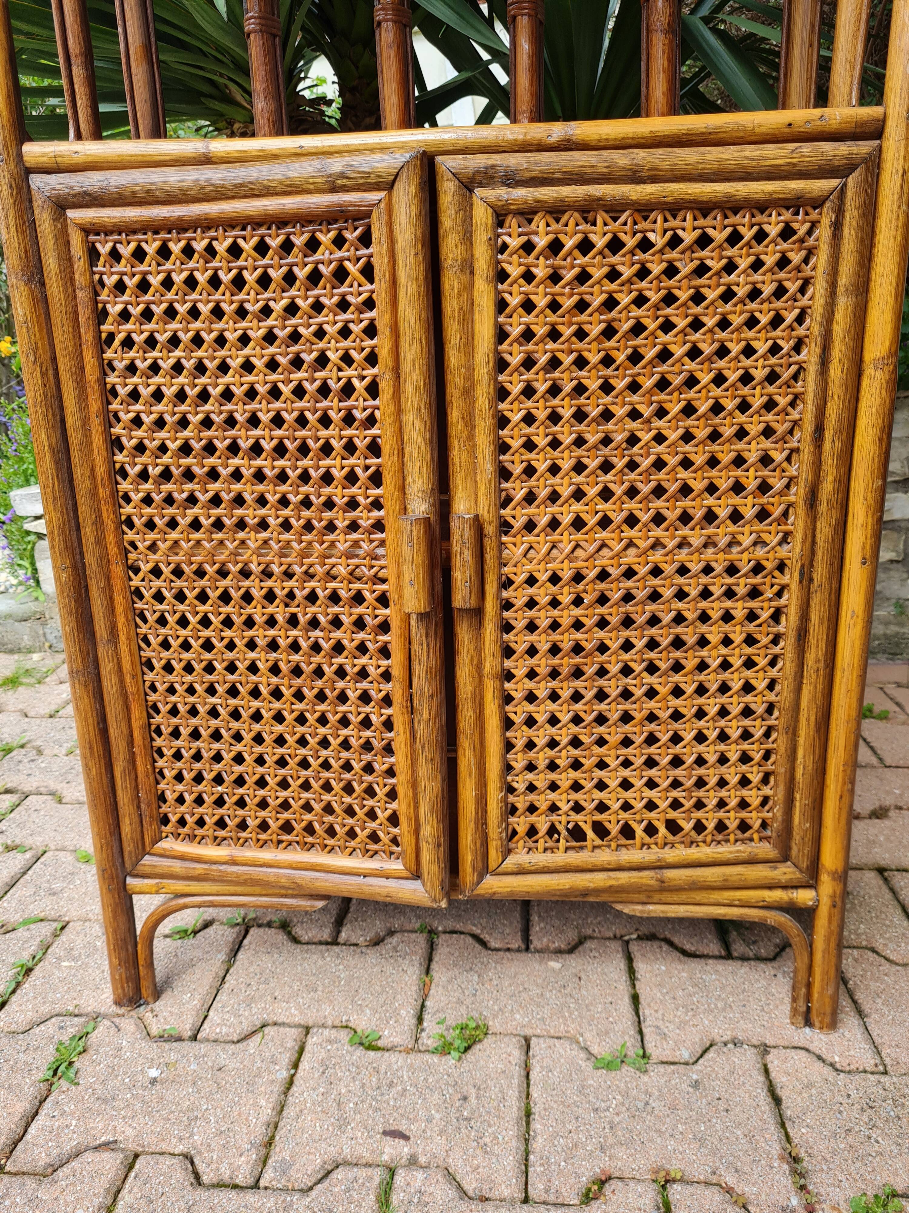 Rattan furniture and canning with vintage shelves