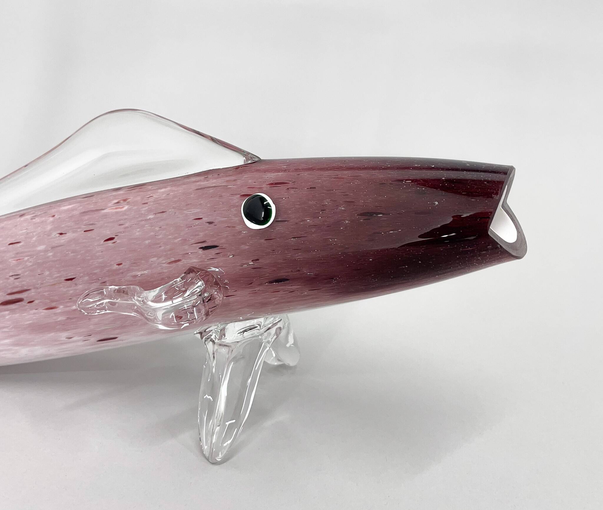 1970s Large Bohemian Glass Fish