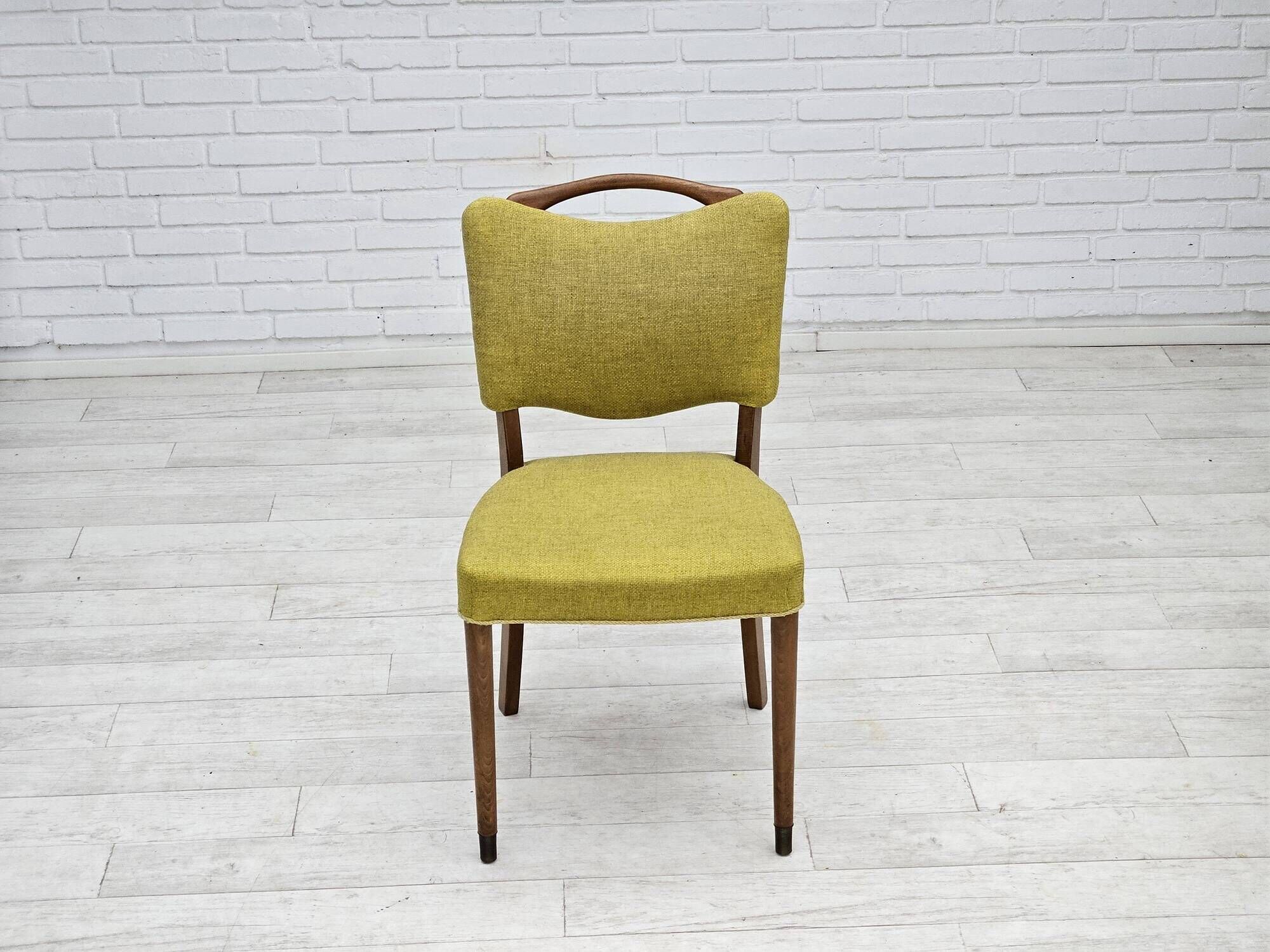 1970s, set of 6 Danish dining chairs by Slagelse Møbelværk, original condition.