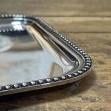 Small rectangular and beaded silver metal top