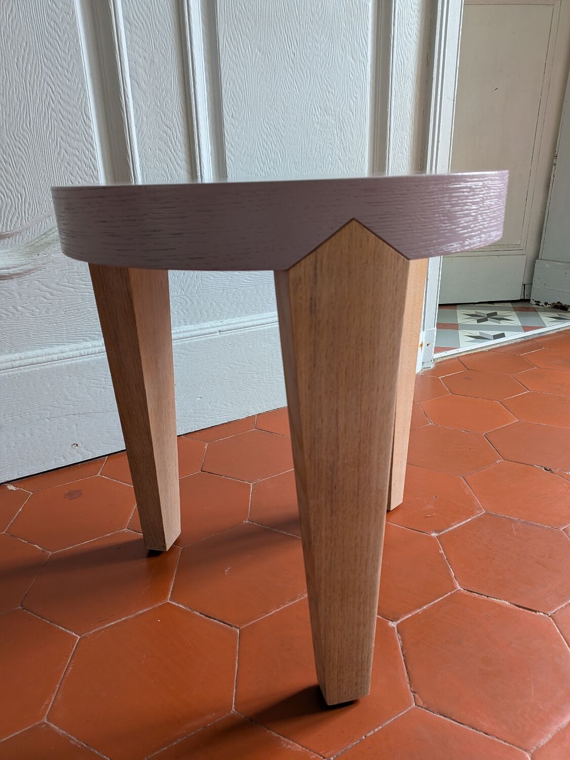 Coffee table or side table in oak by Philippe Hurel.