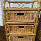 Pair of vintage rattan bedside tables from the 70s