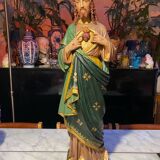 Large polychrome plaster statue of Jesus Christ