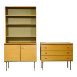 Modular Oak Shelving and Sideboard Set, 1960s