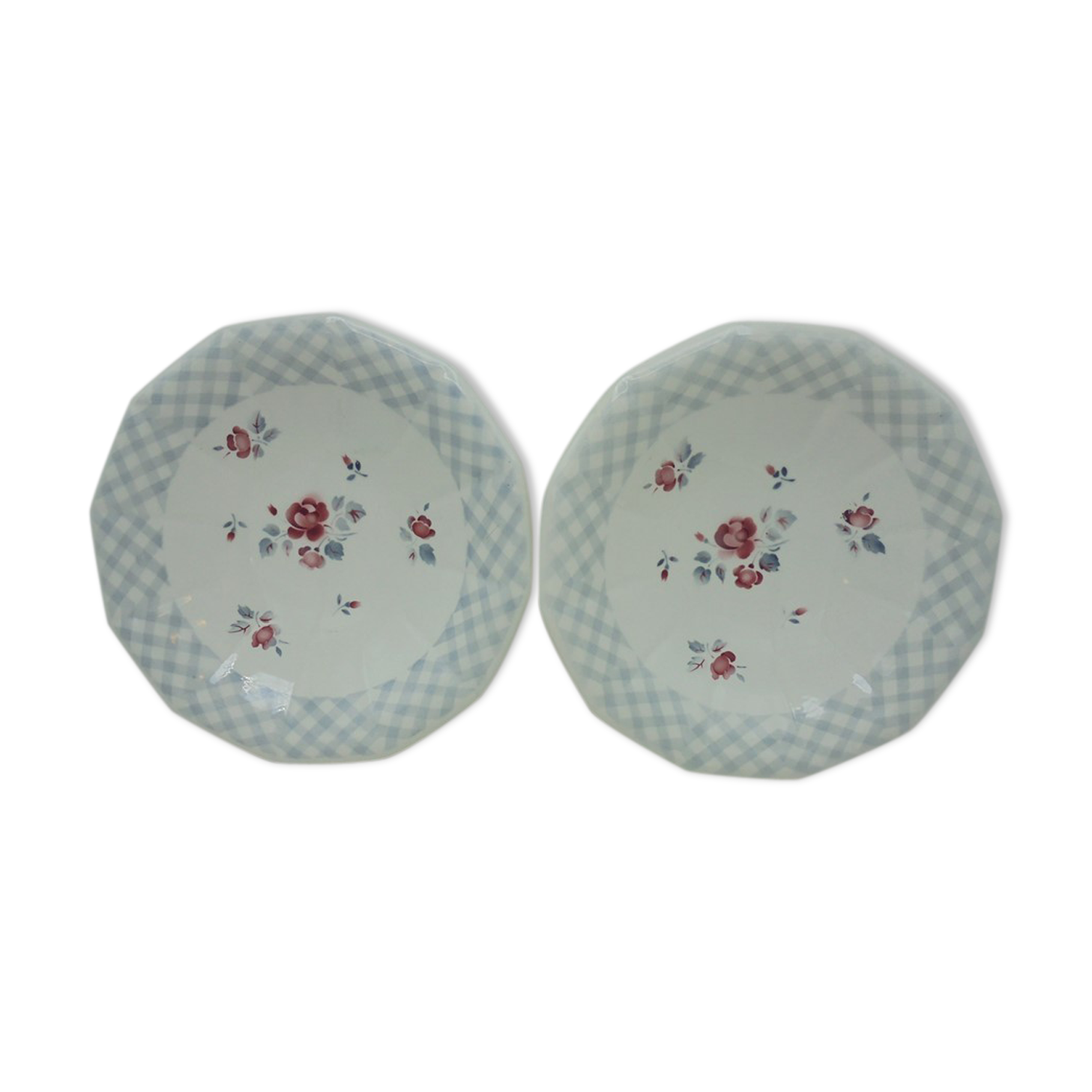 Duo d'assiettes Digoin-Sarreguemines
