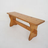 Scandinavian modern pinewood bench, 1960's
