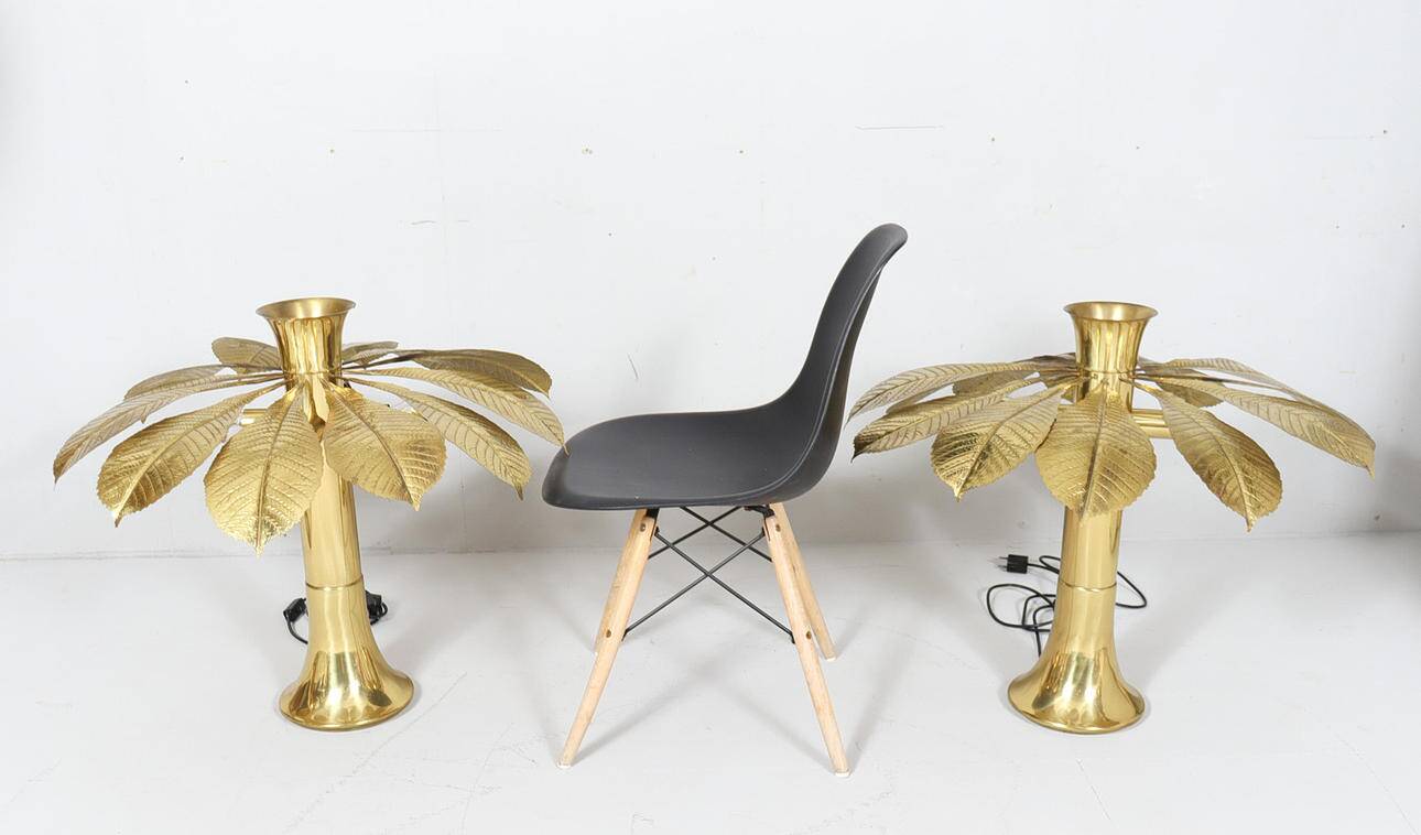 Carlo Giorgi. 2 sculptural lamps/table lamps by Carlo Giorgi for Bottega Gadda, model: Ippocastano, Italy, 1970s.