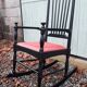 Wooden rocking chair / Fabric year 1967