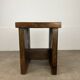 Tabouret brutaliste en bois massif style chalet