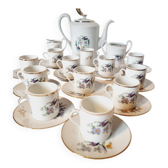 Coffee Service 12 Personalized Services in French Porcelain from Limoges.
